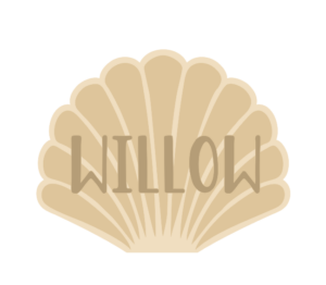 18mm + 3mm Personalised Layered Shell Shape with Name