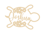 4mm mdf Personalised Floral Turtle