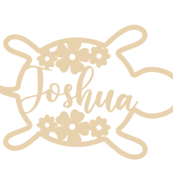 4mm mdf Personalised Floral Turtle