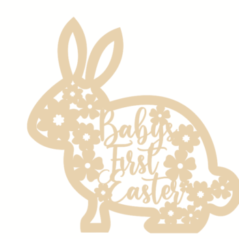 4mm mdf Babys First Easter Floral Bunny