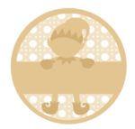 3mm mdf Personalised Rattan Elf Bauble