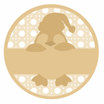 3mm mdf Personalised Rattan Penguin Bauble