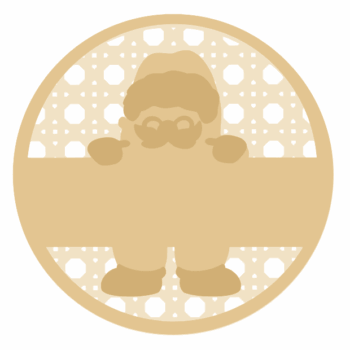 3mm mdf Personalised Rattan Santa Bauble