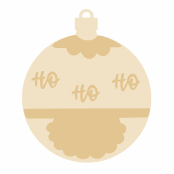 3mm mdf Ho Ho Ho Pinny Layered Bauble