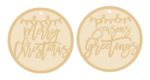 3mm mdf Two Sided Bauble