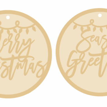 3mm mdf Two Sided Bauble
