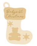 3mm mdf Little Treasures Baby’s 1st Christmas Stocking