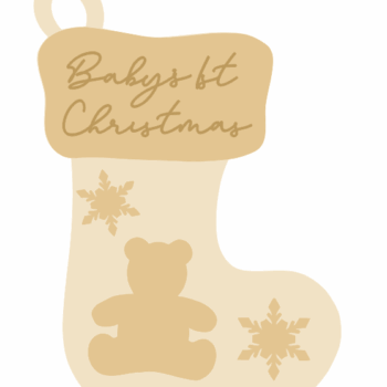 3mm mdf Little Treasures Baby's 1st Christmas Stocking