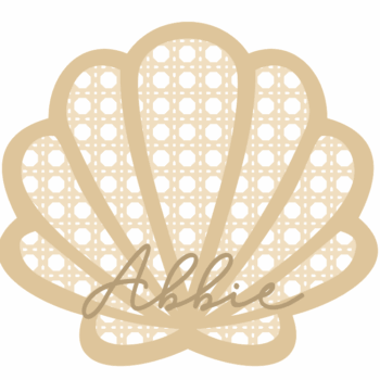 4mm oak veneer Layered Rattan Shell - with mdf name