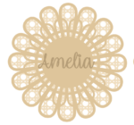 3mm mdf Layered Rattan Double Sunshine Flower - with name