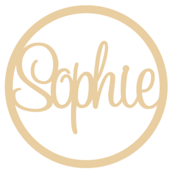 4mm mdf Name Hoop (Sweetheart Font)