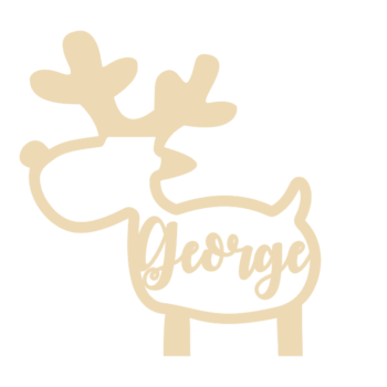 3mm mdf Personalised Reindeer Shape