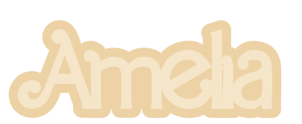 3mm + 3mm mdf Barbie Style Layered Name
