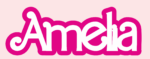 Pink and White Acrylic Barbie Style Layered Name