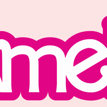 Pink and White Acrylic Barbie Style Layered Name