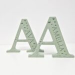 18mm Personalised Engraved Letter with Hearts