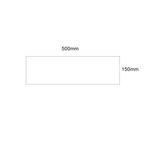 Acrylic Rectangular Plaque 500mm x 150mm