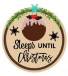3mm mdf Sleeps Until Christmas with Pudding