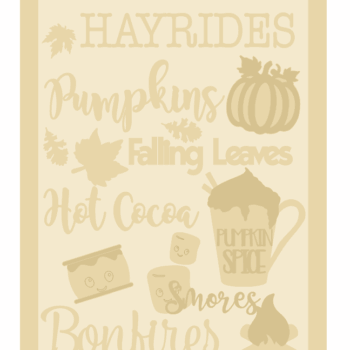 3MM MDF A3 Layered Rectangle - Hayrides Quote Sign