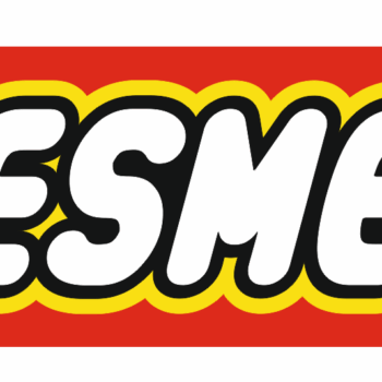 Red, Yellow, Black and White Acrylic Lego Style Layered Name