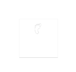 Acrylic Front for Ikea Frame – Baby Foot shape cut out