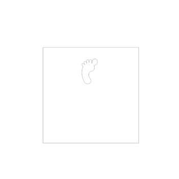 Acrylic Front for Ikea Frame - Baby Foot shape cut out