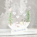 UV Printed Snowglobe - Winter Animals and Stars Design