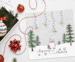 Printed IKEA Ribba or Sannahed Replacement Front Acrylic – Christmas Gnome Hanging Hearts