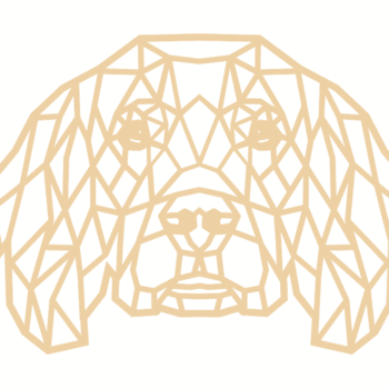 4mm mdf Geometric Springer Spaniel Face
