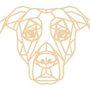 4mm mdf Geometric Staffordshire Bull Terrier Face