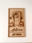 3mm mdf Layered Autumn At House Number Sign