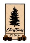 3mm mdf Layered Christmas Tree House Number Sign