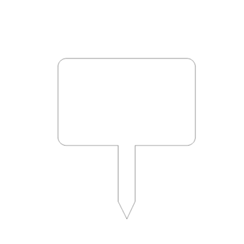3mm Acrylic Rectangle On Stake Shape 30cm x 19cm