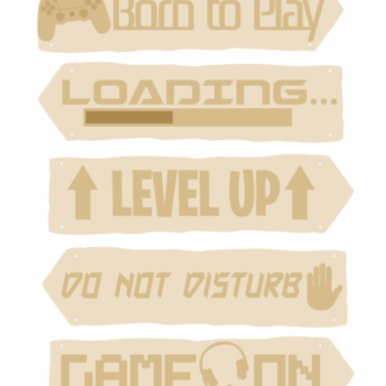 3mm mdf Gaming Signposts (5 signs)
