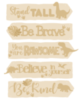 3mm mdf Dinosaur Signposts (5 signs)
