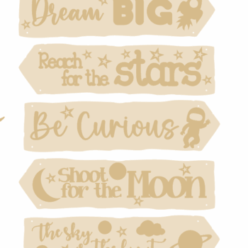 3mm mdf Dream Big Signposts (5 signs)