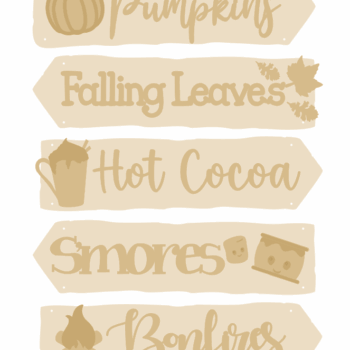 3mm mdf Autumn Signposts Style 1 (5 signs)