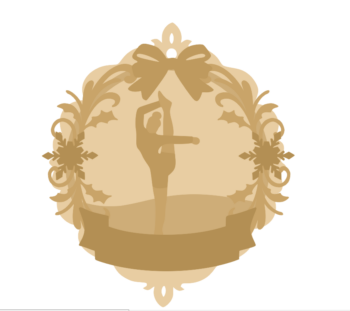 3mm mdf Layered Gymnast Bauble