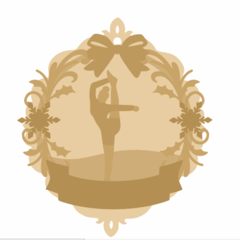 3mm mdf Layered Gymnast Bauble