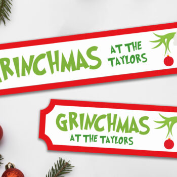 Printed Grinchmas Street Sign