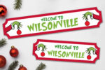 Printed Welcome to Whoville Street Sign