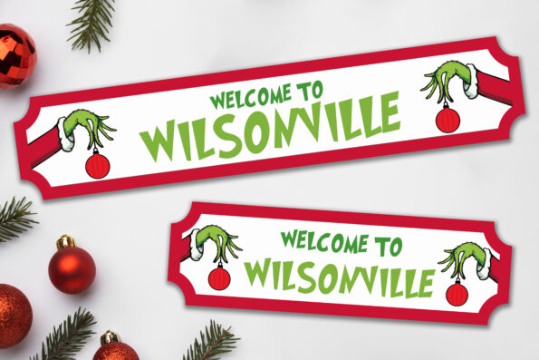 Printed Welcome to Whoville Street Sign