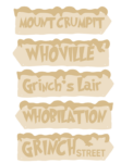3mm mdf Grinch Signposts (5 signs)