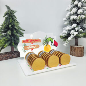 Acrylic Printed Advent Chocolate Coin Holder - Grinch Design