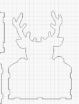 3mm mdf Personalised Reindeer Christmas Box