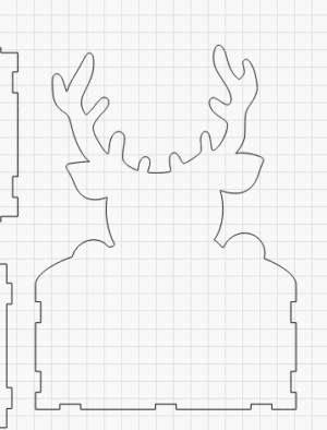 3mm mdf Personalised Reindeer Christmas Box