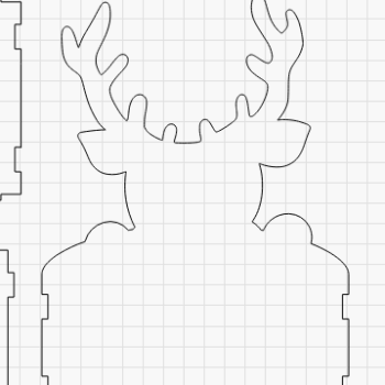 3mm mdf Personalised Reindeer Christmas Box