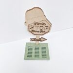 18mm + 3mm MDF Santa Stop Here For Advent Coin Holder
