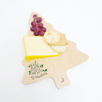 Printed Christmas Tree Cheese Boards - Eat Drink and Be Merry