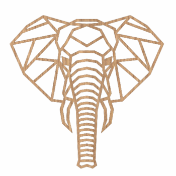 4mm mdf Geometric Elephant Head